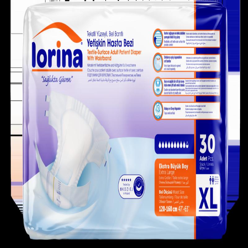 Підгузки для дорослих Lorina, розмір XL(120-160см), 30шт